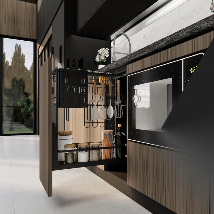 Notturno Matte Black SUS304 Multipurpose Soft Closing Kitchen Basket
