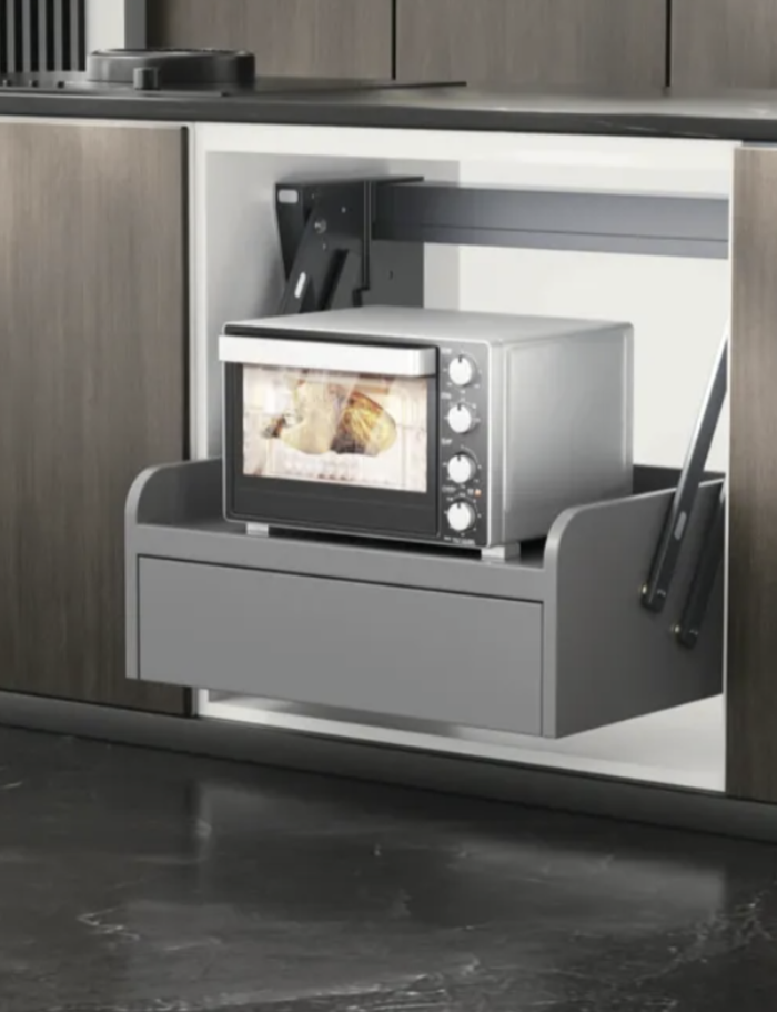 Podio-Matte Black-Automatic Base Cabinet Lift Platform