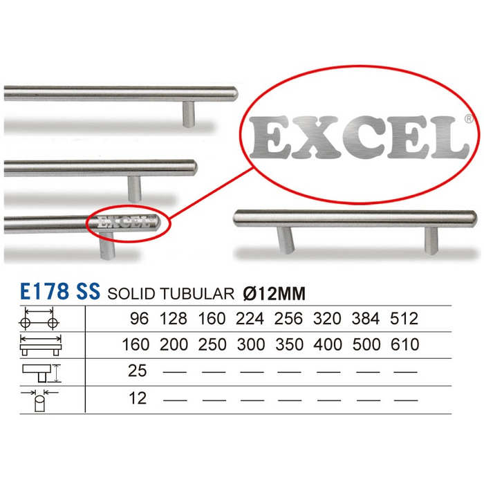 EXCEL - Handle Solid Tubular
