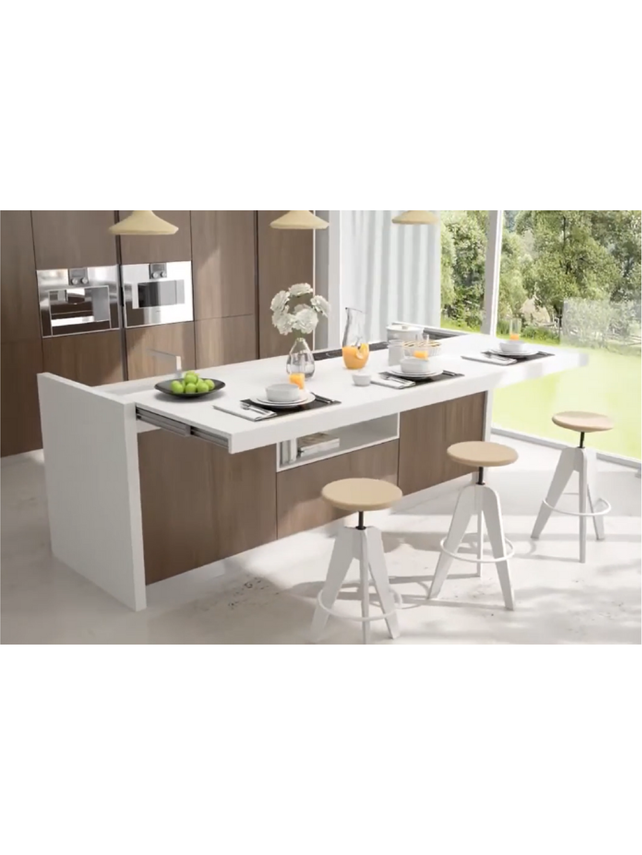 SNACK Bancone Scorrevole Transformable Table