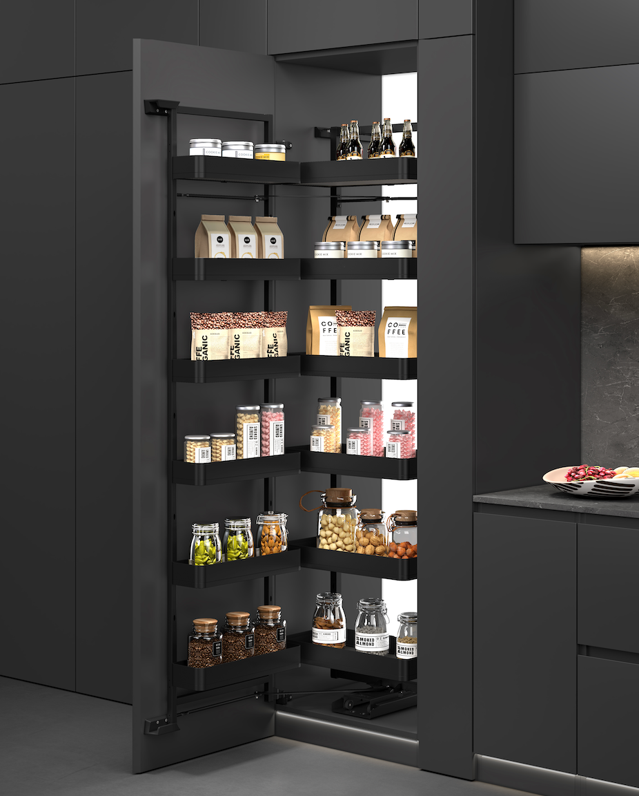 Alta Dispensa-ELKY Basket-Matte Black Series-5 layers Pantry unit