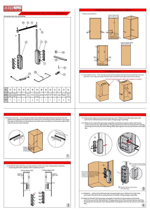 EXCEL - CIAO! ALZARE AUTOMATIC WARDROBE LIFTER