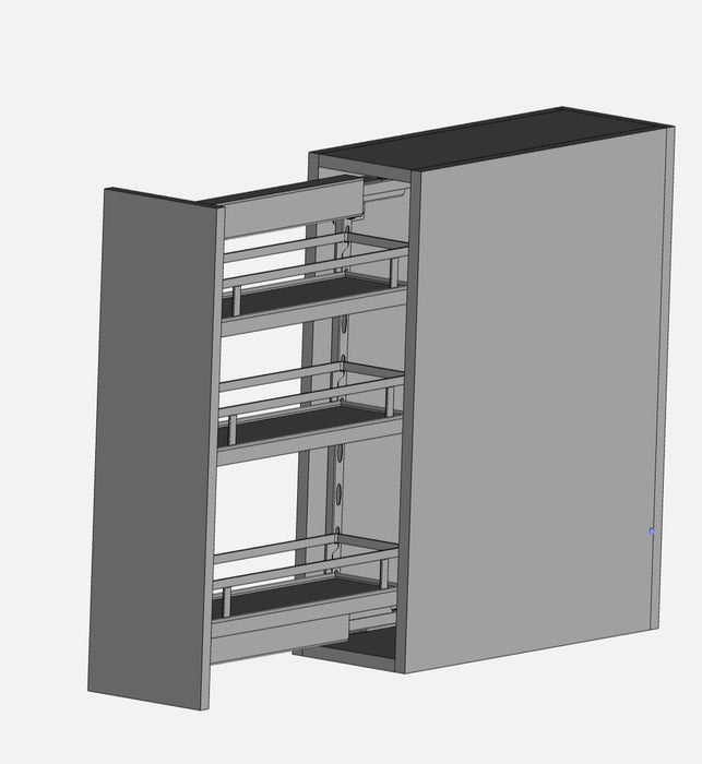 Ripiani- Matte Black Series SUS304 3 Tier Multifunction Drawer Basket