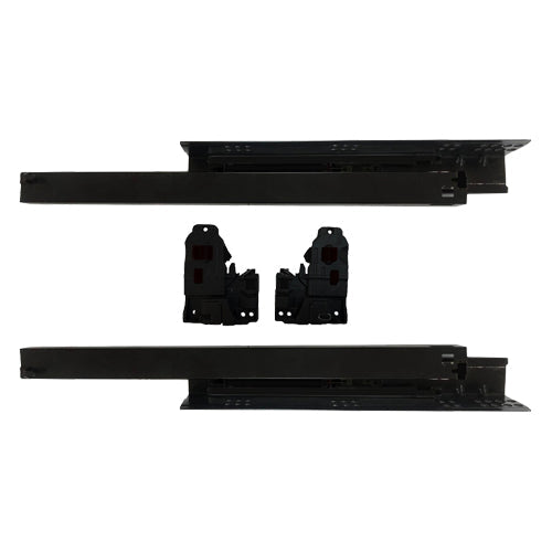 [Anti-Microbial Treated] KUCIFER BK3.0-4D Black Undermount Soft Closing Full Ext Drawer track