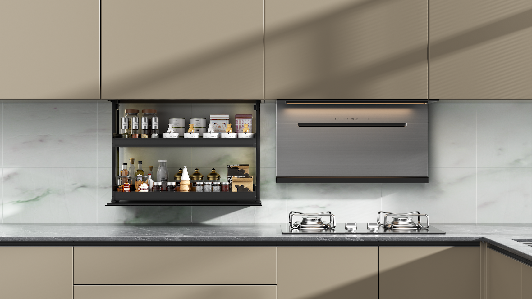 Nasconda™️ - Matte Black Automatic Lift Rack System