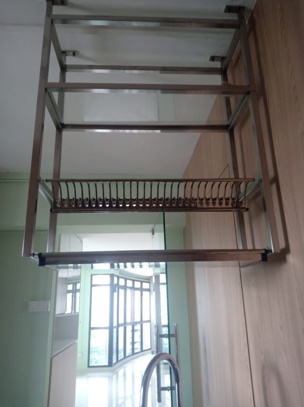 EXCEL - NAZZARO Ceiling Mounted Stainless Steel Dish Rack — Excel Hardware