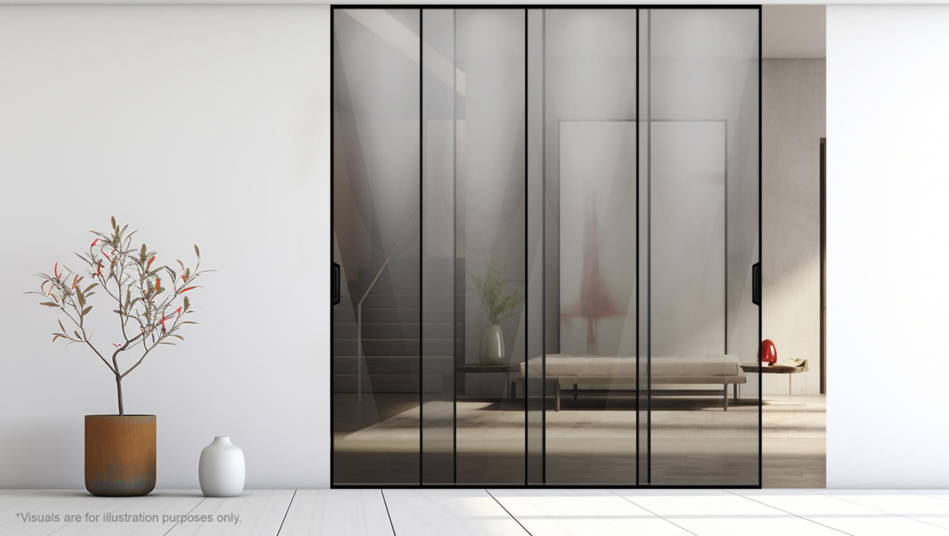 (35x08) Eclipsed 4 Panel Pulley Sliding Door