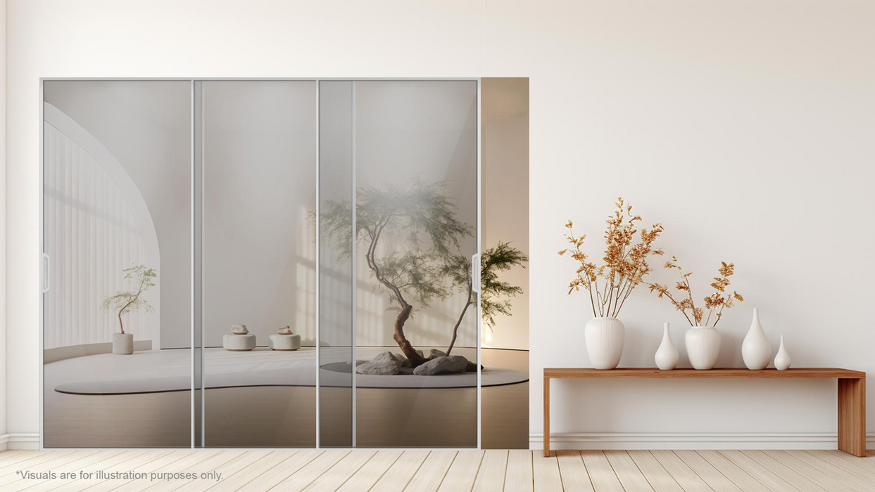 (35x08) Eclipsed 3 Panel Pulley Sliding Door