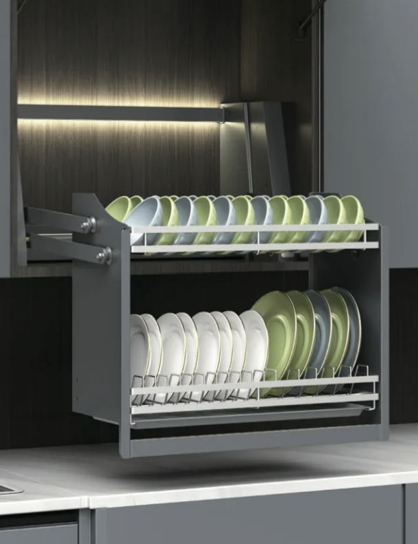 Vaseria-Matte Black-Automatic Dish Rack Lift System