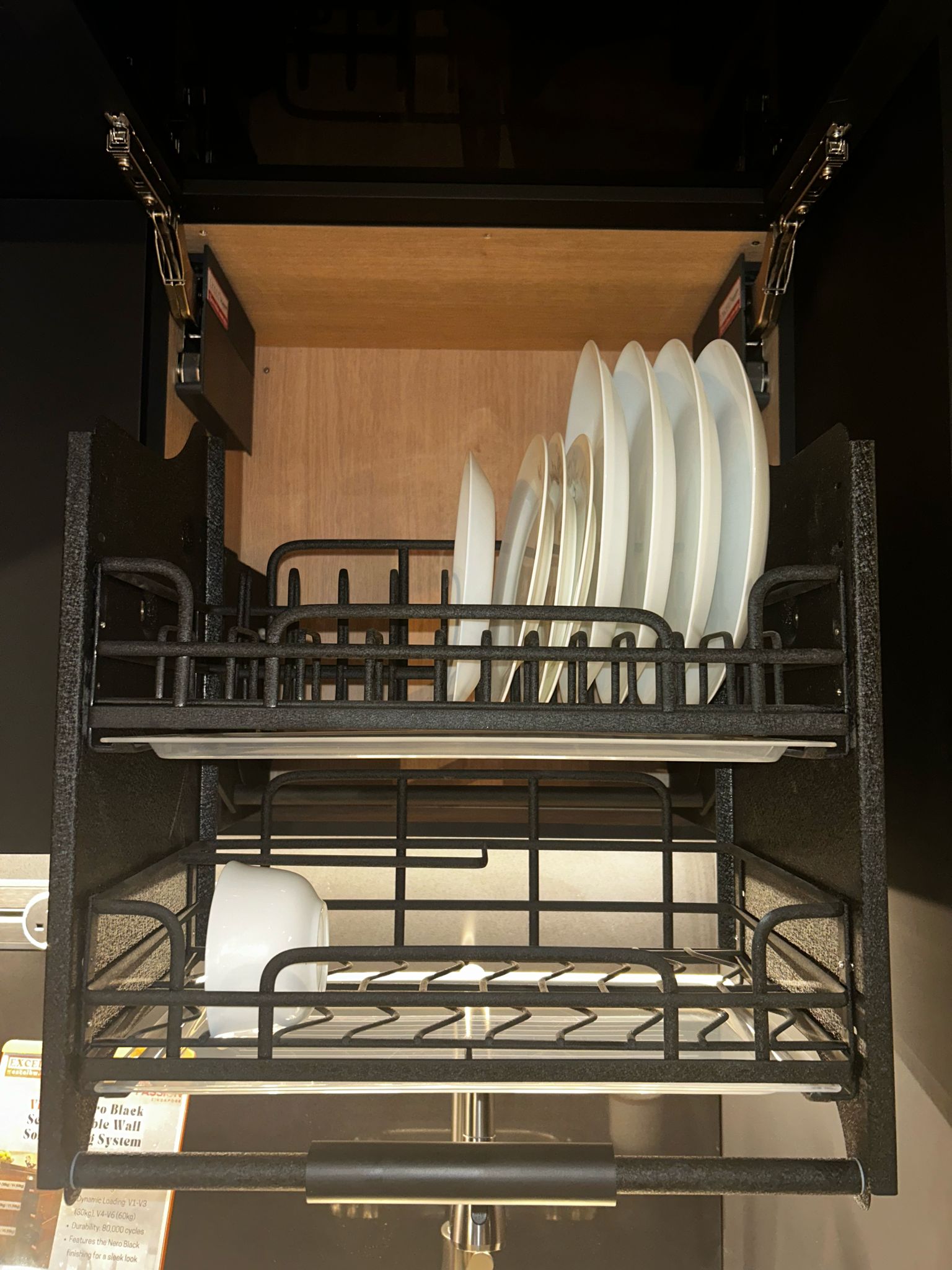 Estrazione Matte Black Series Pull Down SUS304 Dish Rack