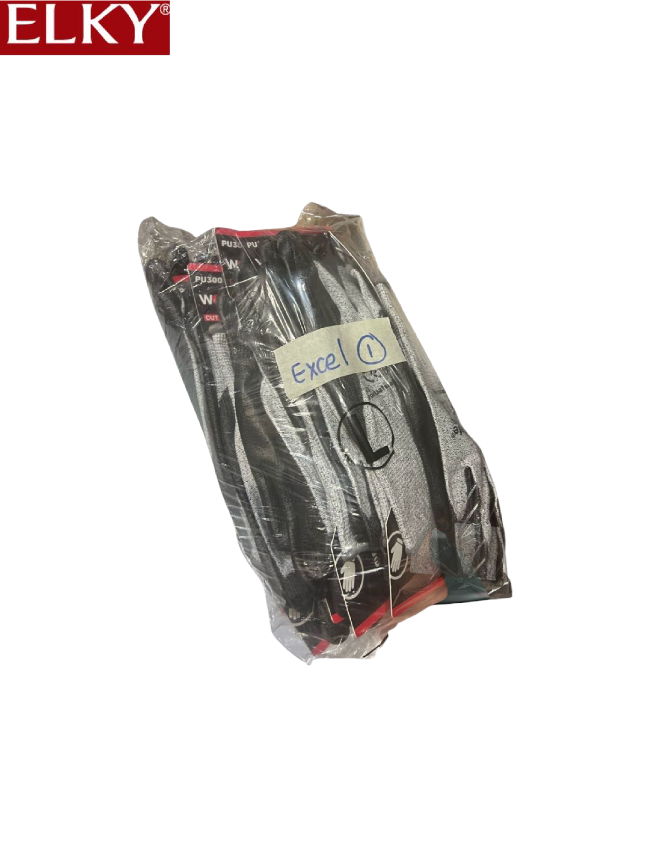 EPS-ELKY-Orex Hand Glove With White Polyester & Gray Nitrile 9"