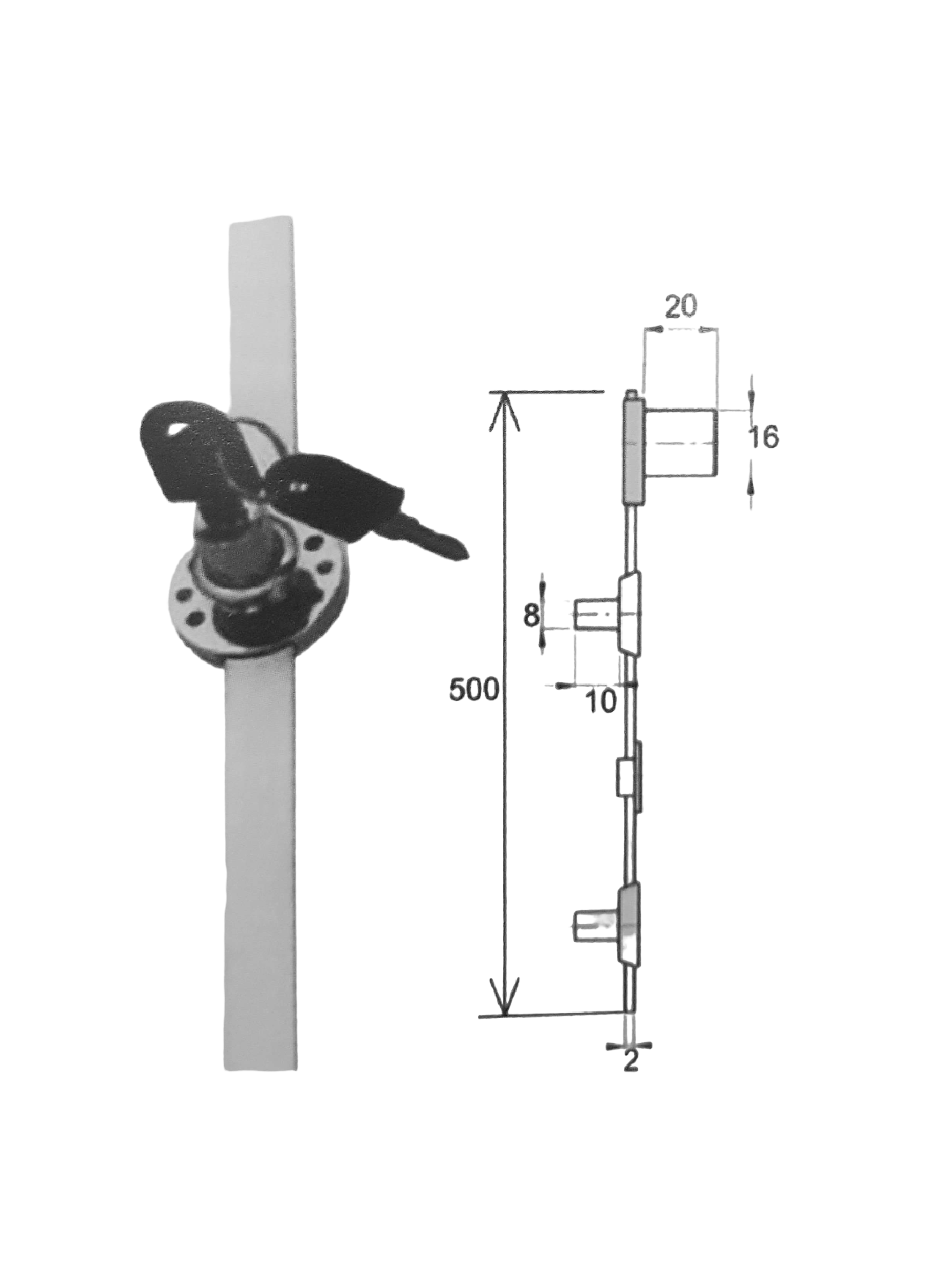 EXCEL-SIDE LOCK W/MASTER KEY SYSTEM