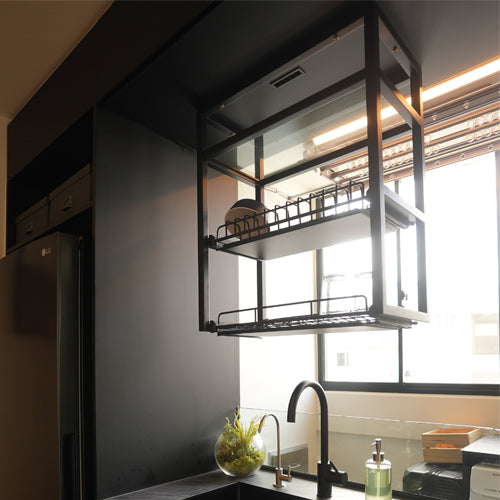 EXCEL - NAZZARO Ceiling Mounted Stainless Steel Dish Rack — Excel Hardware