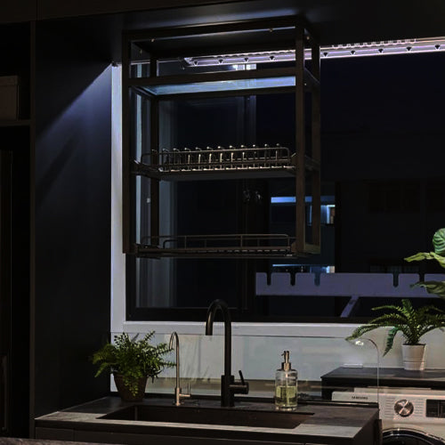 EXCEL NAZZARO Ceiling Mounted Stainless Steel Dish Rack — Excel Hardware