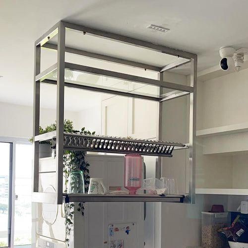 EXCEL NAZZARO Ceiling Mounted Stainless Steel Dish Rack