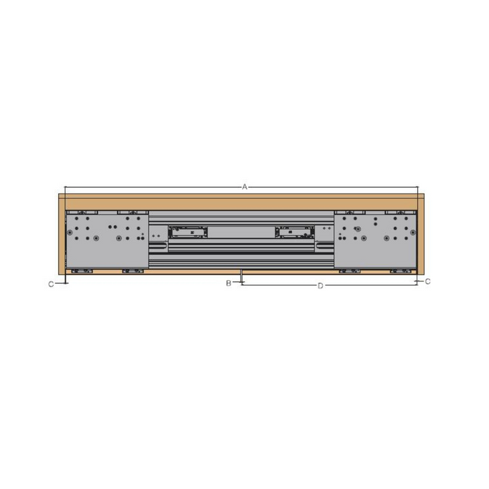 Indro Cuttable In-Line Sliding Door System