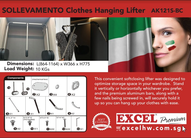 SOLLEVAMENTO Clothes Hanging Lifter