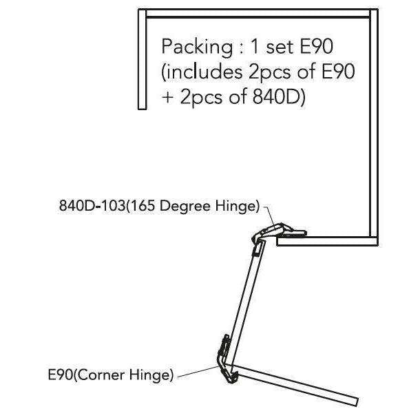 E90 Corner Hinges