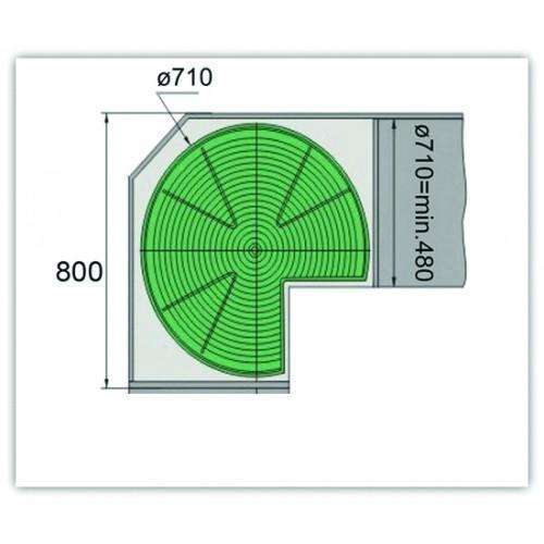 EXCEL - 270Deg Turnable Corner Basket