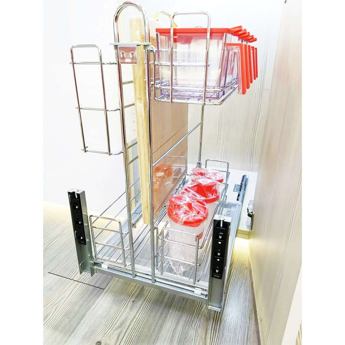 EXCEL - Fiorella Sus304 Permutation Multipurpose Slimline Slabs Pull out Kitchenware Basket