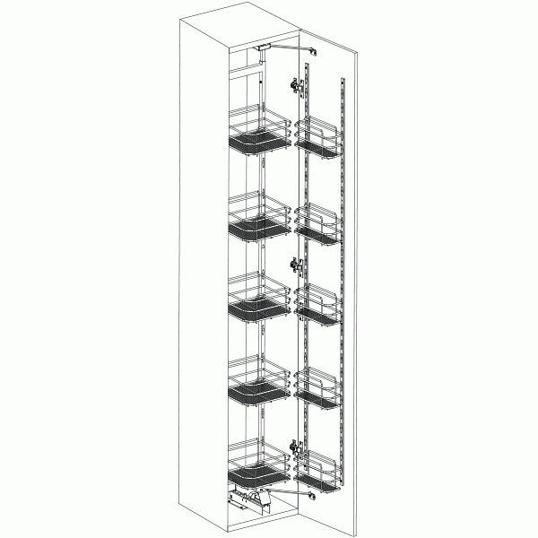 EXCEL Tandem Pantry Unit 5+5 Basket