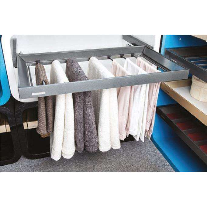 Khung treo quần 900mm lắp trong tủ áo Premio Hafele 806.24.717 7 EXCEL - Trouser Rack — Excel Hardware