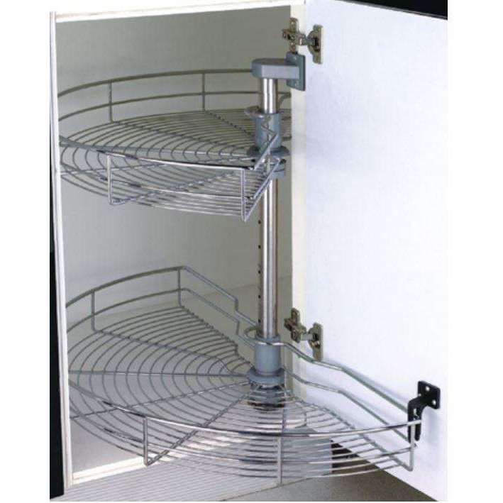 180 Degree Rotating Corner Basket Kitchen Cabinet Swivel Basket