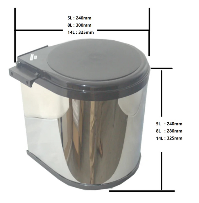 EXCEL-SS201 BUILT-IN DUSTBIN-5 LITRES